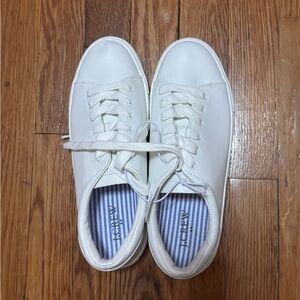 J. Crew Cream Lace-Up Sneakers